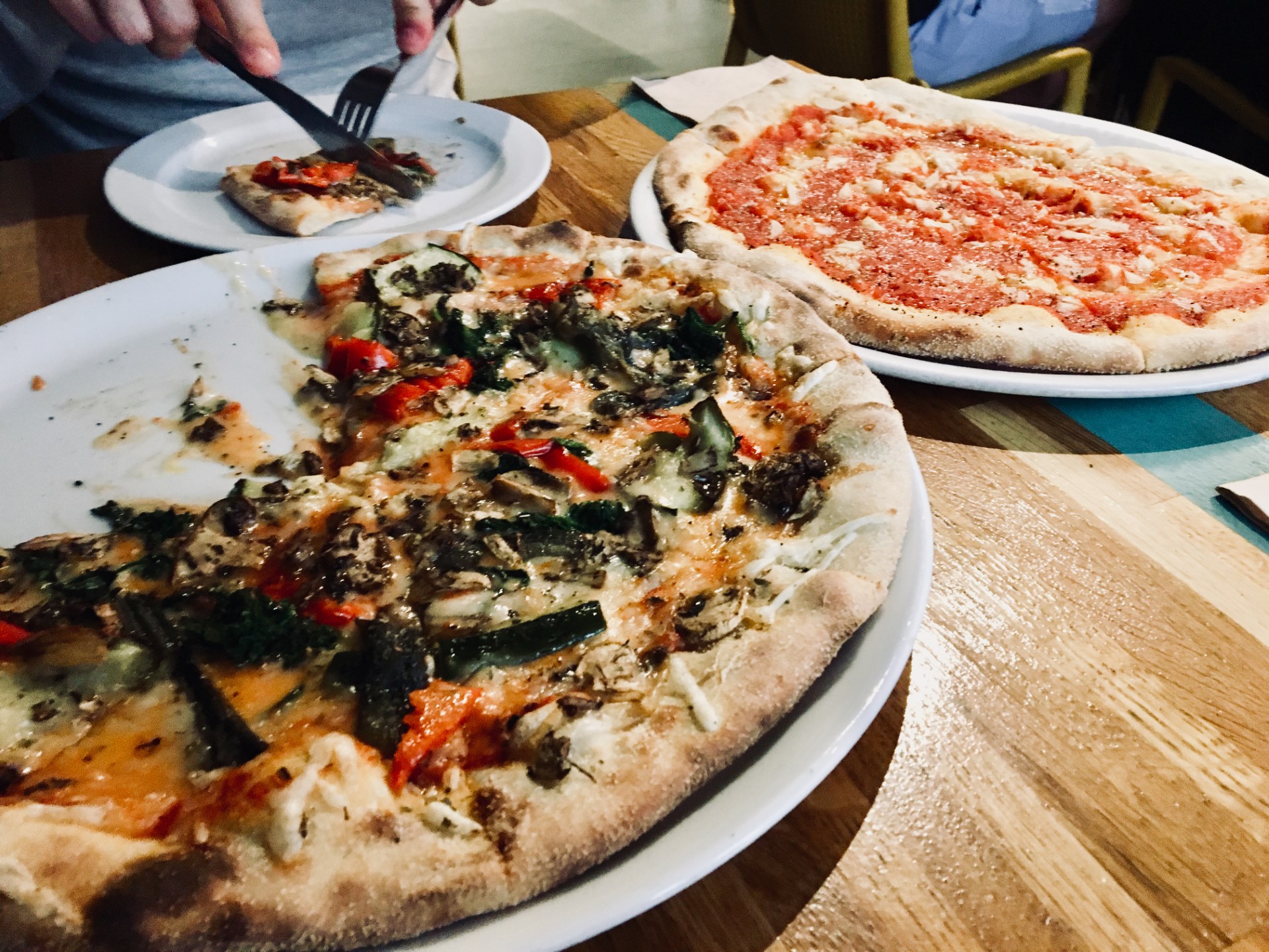 My sincere apologies to anyone who feels insulted by the fact that my boyfriend is using knife and fork to eat pizza. I'm on your side but he won't let me change him.