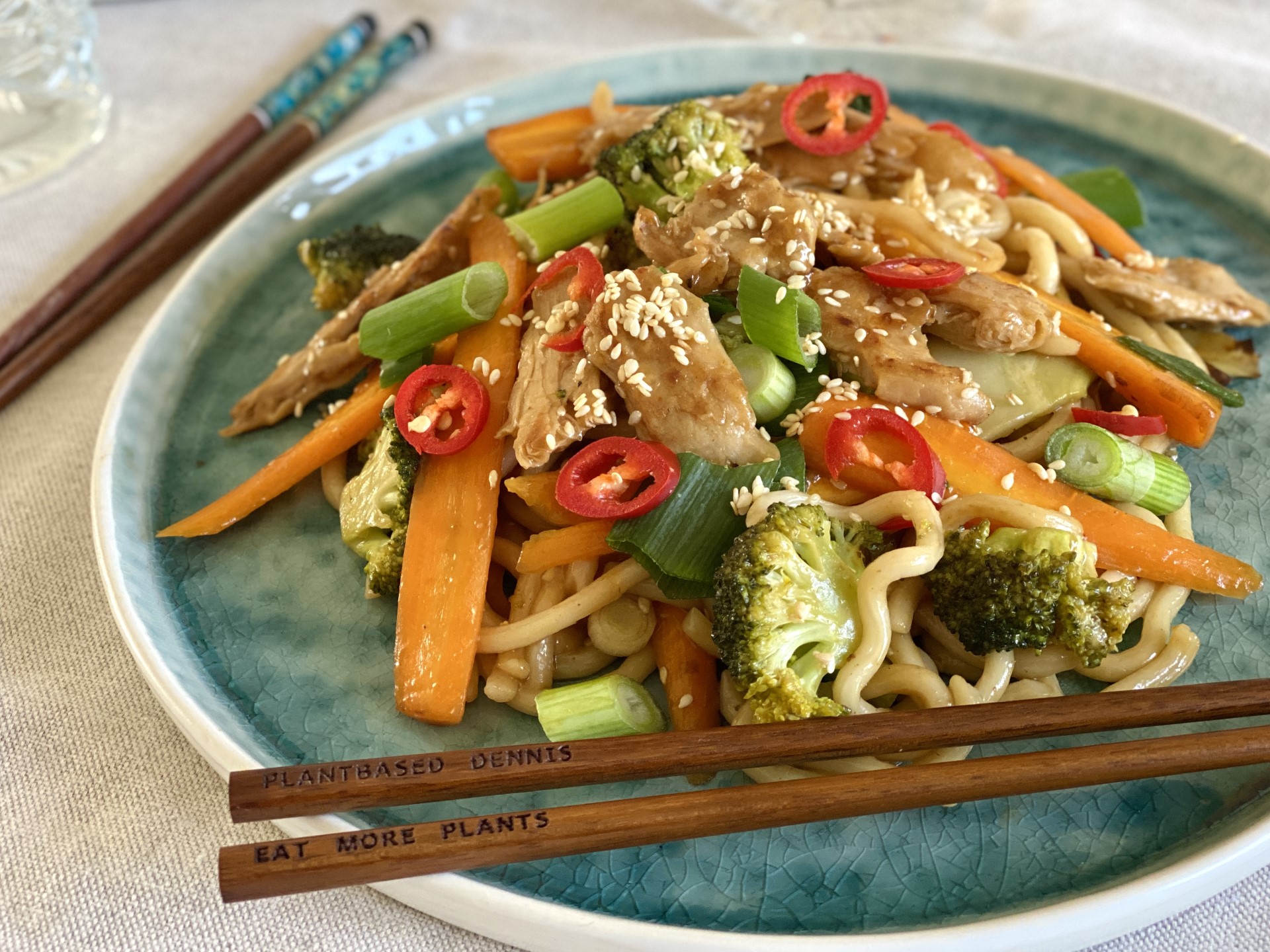 Udon't Chicken Teriyaki vegan Plantbased Dennis